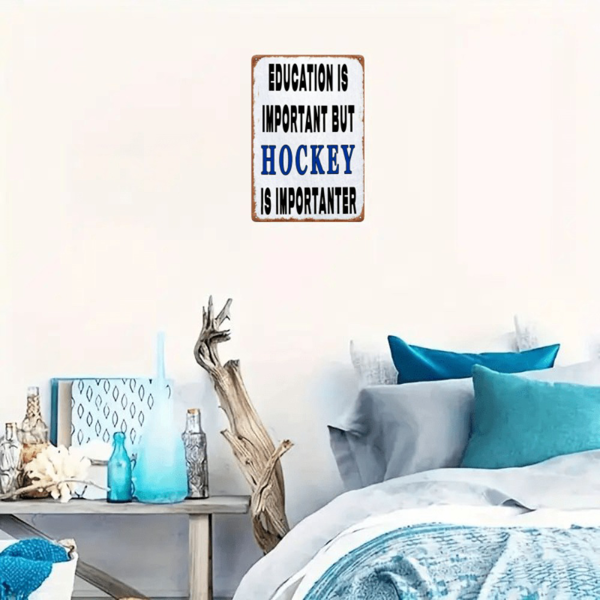 CIFbuy 复古冰球标语金属壁挂教育重要冰球更重要体育酒吧俱乐部装饰（TikTok、temu pick-up service）-2