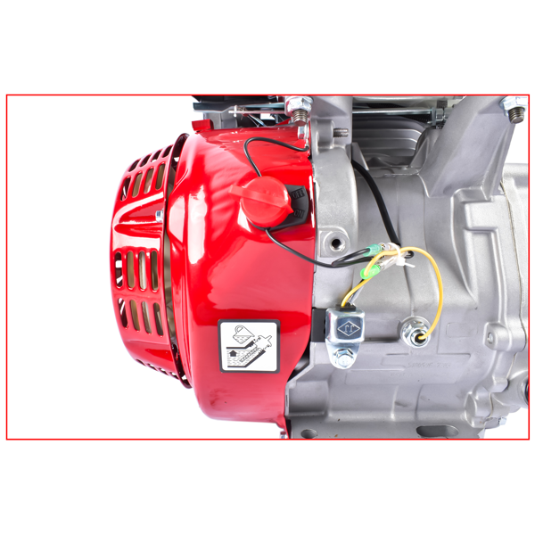 A3 四冲程 420cc 15HP OHV水平轴汽油发动机红色 4 Stroke 15HP 420cc Gas Engine, Horizontal Shaft OHV Gas Motor, Shaft 1" (25mm) Diameter, Go Kart Motor Engine for Log Splitters Compressors Lawn Mowers-10