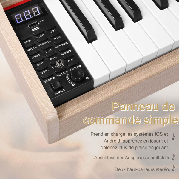 【AM不售卖】GDP-203 88键重锤键盘 嵌入式支架款 自然科技木 电钢琴 德法-20