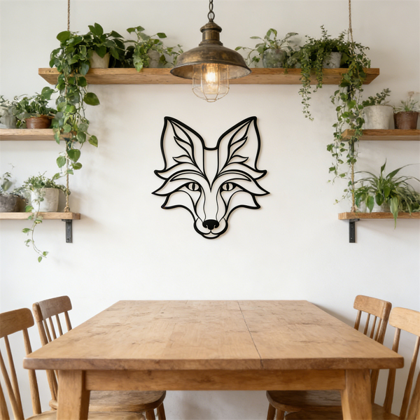 CIFbuy哥特风格狐狸金属墙壁艺术装饰雕塑 TikTok、temu下自提-3