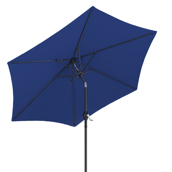 7.5FT 海军蓝 转向头 圆形 太阳伞 涤纶布 6铁伞骨 铁中柱-1