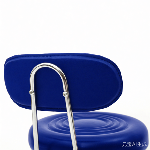 有靠背带纹路圆凳哈哈脚吧凳-蓝色-7