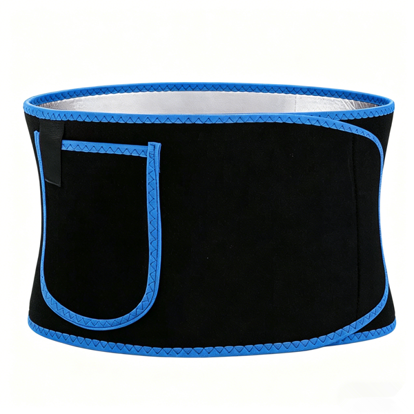 束腰带身体塑形带减重束腹带腰身训练带蓝-黑-银色带手机口袋 (物流仅支持发USPS，TK/TEMU仅自提) 各平台政策不同，链接已附相关资质，如无所需资质请勿上架-5
