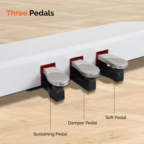 【AM不售卖】GDP-104/A-815 88键重锤键盘 无盖立式 白色 电钢琴 美国-13