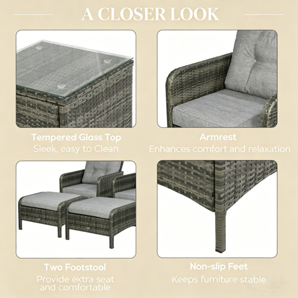 户外花园沙发套装 /藤编沙发-3