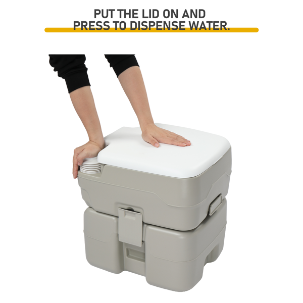 5.3 Gallon 灰色 污水箱升级 户外马桶 PP 41*35*41cm 双出水(同款编码：44809271）-4