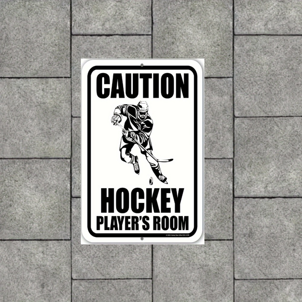 CIFbuy 复古冰球运动员金属墙饰铁质挂牌游戏室墙面装饰（TikTok、temu 下自提）-1