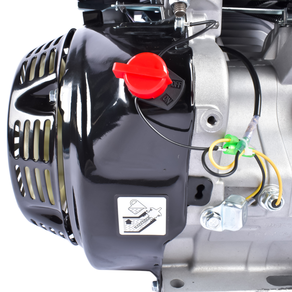 A3 四冲程 420cc 15HP OHV水平轴汽油发动机黑色 4 Stroke 15HP 420cc Gas Engine Black, Horizontal Shaft OHV Gas Motor, Recoil Start Go Kart Motor Engine for Log Splitters Compressors Lawn Mowers-15