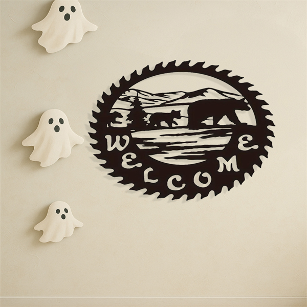 CIFbuy哥特熊雕塑家居装饰金属动物雕像客厅万圣节圣诞节礼物（TikTok、temu下自提）-5