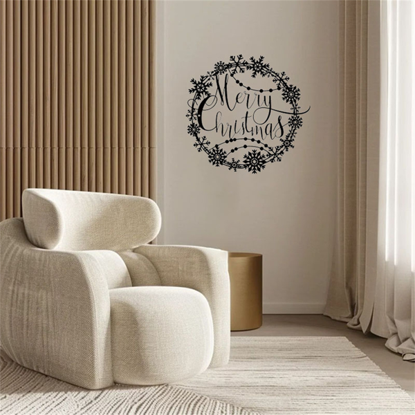 CIFbuy优雅圣诞节金属墙面装饰 节日欢迎牌室内外通用礼品（TikTok、temu下自提）-3