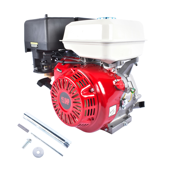 A3 四冲程 420cc 15HP OHV水平轴汽油发动机红色 4 Stroke 15HP 420cc Gas Engine, Horizontal Shaft OHV Gas Motor, Shaft 1" (25mm) Diameter, Go Kart Motor Engine for Log Splitters Compressors Lawn Mowers-2