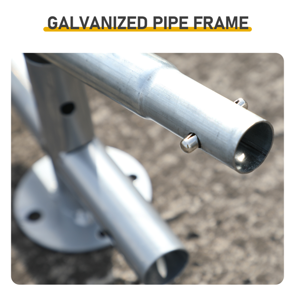 3*2*2/9.8*6.5*6.5ft 银色 尖顶顶部半开间 拼接 180gPE雨布 镀锌管 铁鸡兔笼-11