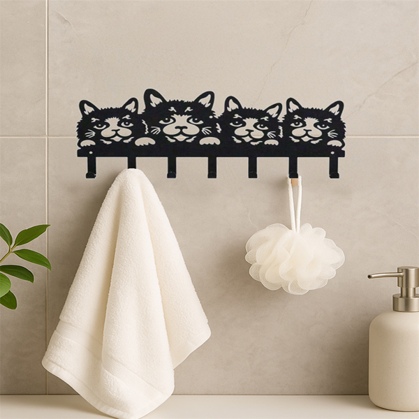 CIFbuy可爱猫爪壁挂钩 5件套 节省空间的家居收纳装饰（TikTok、temu下自提）-5