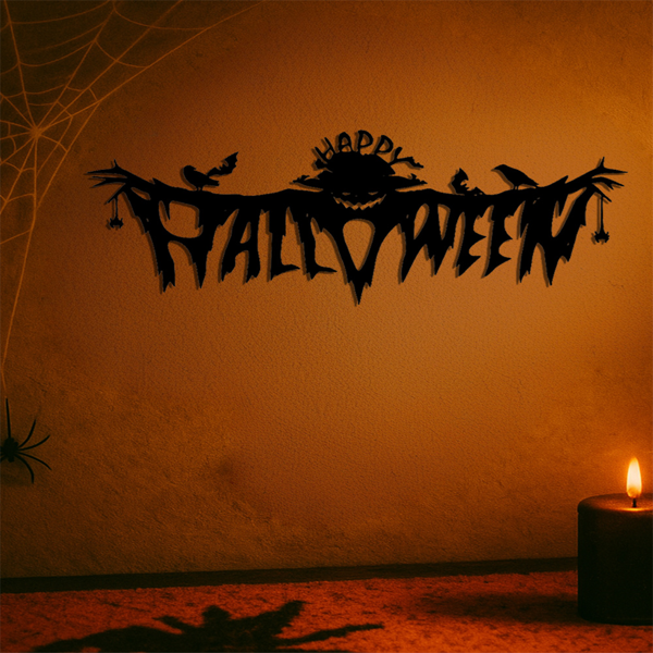 CIFbuy哥特万圣节金属墙壁装饰挂件客厅卧室幽灵室内哥特风格恐怖主题派对装饰（TikTok、temu下自提）-2