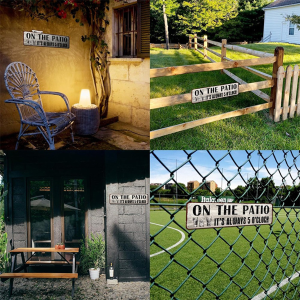 CIFbuy 家用铝制庭院标牌酒吧门廊户外装饰圣诞装饰挂件（TikTok、temu 下自提）-5