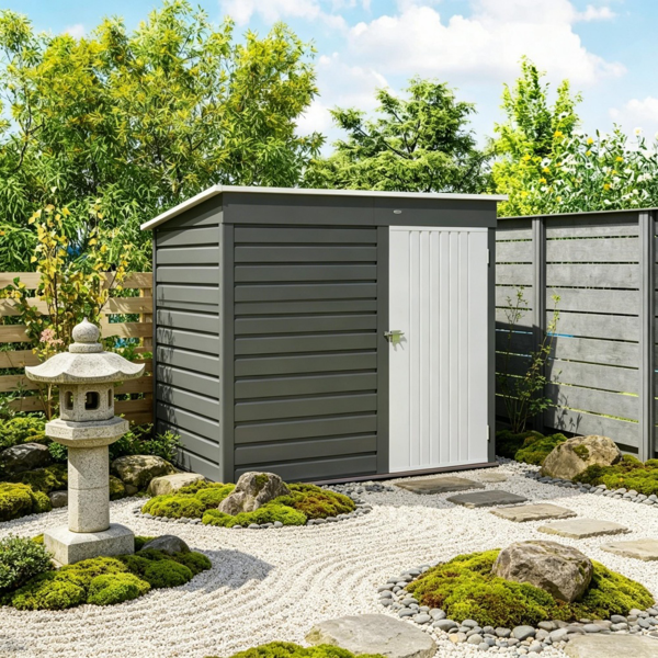 室外花园储物棚工具房-6