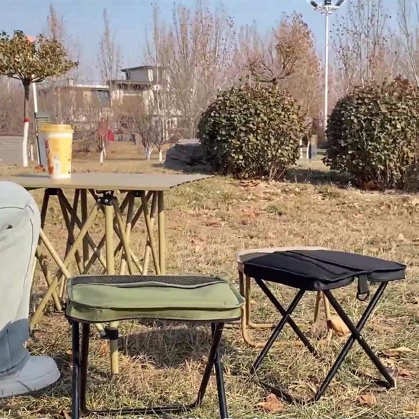 便携式可折叠背包凳，小巧可折叠凳子，可变成背包，登山徒步便携凳，带储物袋 - 真正解放双手，1件装，卡其色-12