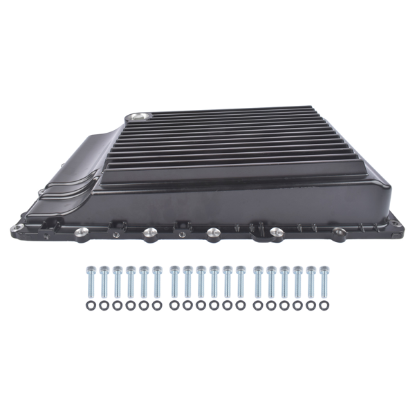 变速箱油底壳 Aluminum Transmission Oil Pan Cooling Replacement for Ford F-150 Mustang Explorer Expedition Lincoln Navigator 328053220-2