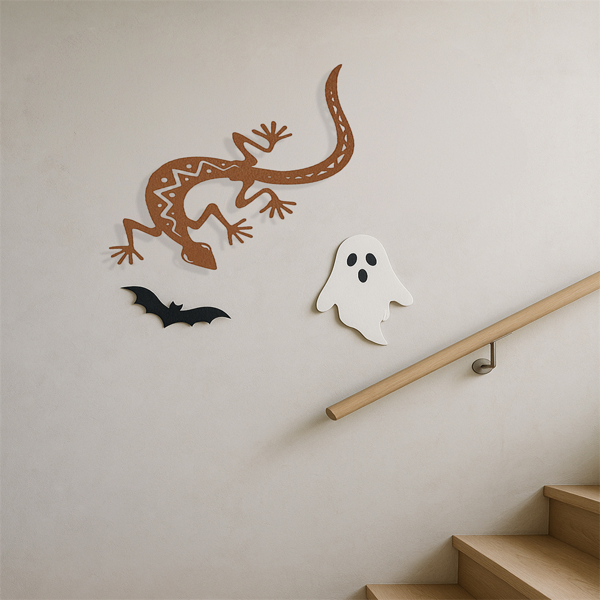 CIFbuy哥特式三维蜥蜴墙面装饰铁制雕塑，适用于室内外客厅卧室花园万圣节派对（TikTok、temu下自提）-4