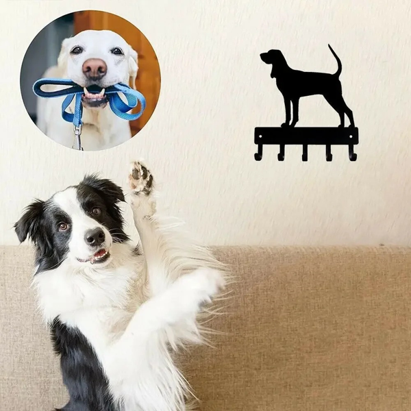 CIFbuy复古猎浣熊犬入口壁挂钩套装乡村农舍风格衣帽钥匙宠物牵引绳收纳整理器(TikTok、temu下自提)-9