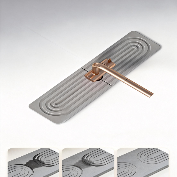 厨房水槽龙头垫 – 硅藻土吸水垫及水槽保护垫，防止潮湿 – 水槽防溅挡板吸水石托盘，适用于浴室台面-1