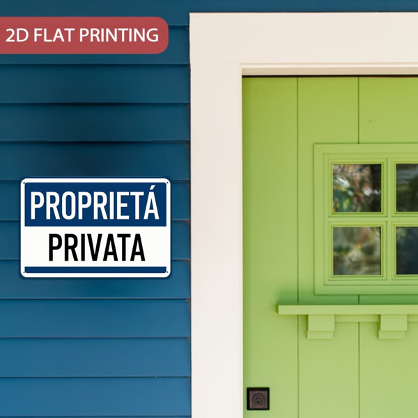 CIFbuy 意大利文私人财产复古金属警示牌 Proprietà Privata 花园车库铁艺挂饰（TikTok、temu pick-up service）-5