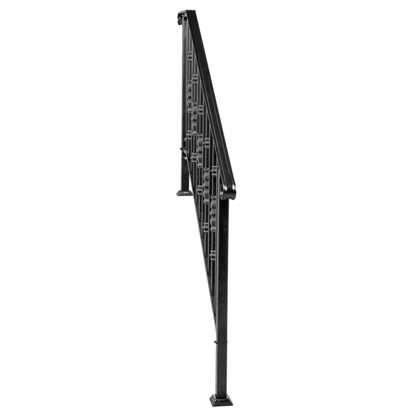 【替换22762521】哑光黑色   4阶 单宝塔加方葫芦装饰 庭院楼梯扶手-20