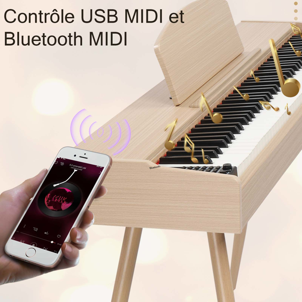 【AM不售卖】GDP-203 88键重锤键盘 嵌入式支架款 自然科技木 电钢琴 德法-14