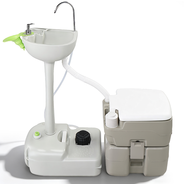 5 Gallon 配套白色盖圈污水箱升级马桶 户外洗手台 HDPE 白色 (同款编码：46793540）-2