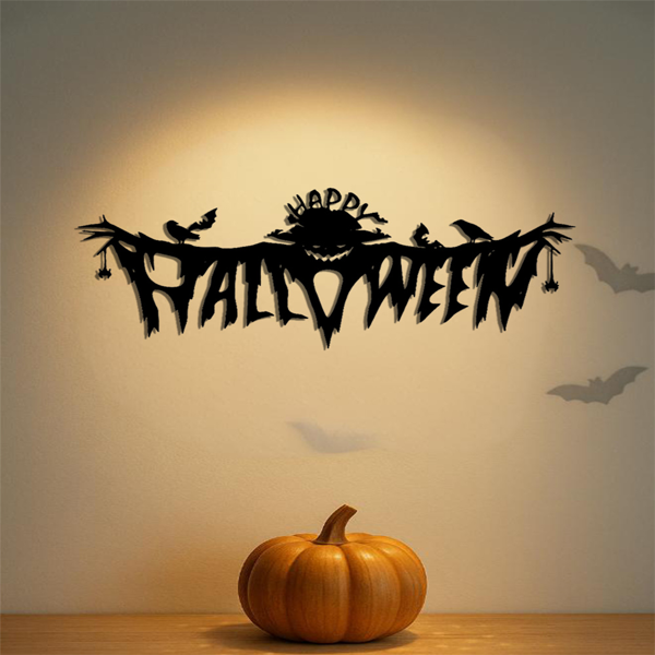 CIFbuy哥特万圣节金属墙壁装饰挂件客厅卧室幽灵室内哥特风格恐怖主题派对装饰（TikTok、temu下自提）-5