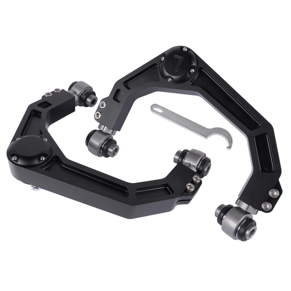 控制臂 2PCS Billet Aluminum Upper Control Arm Replacement for Ford F-150 4X4 2004-2022 F150 2WD 2009-2022 Black-3