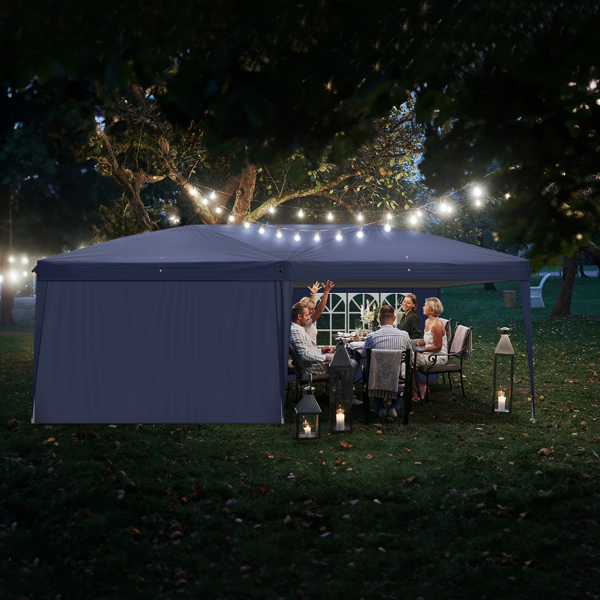 10*20ft 蓝色 4片面-2个窗 折叠棚 牛津布 喷塑铁管 便携-46