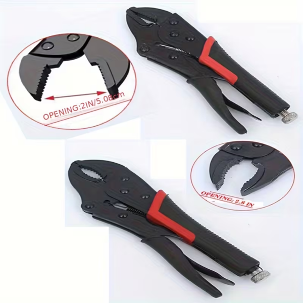 重型 8英寸 多用途鎖定夾 |工業級通用壓力夾，帶鍛鋼鉗口和360°旋轉底座 - 手動可調節虎鉗握把，用於焊接、木工和DIY固定-12