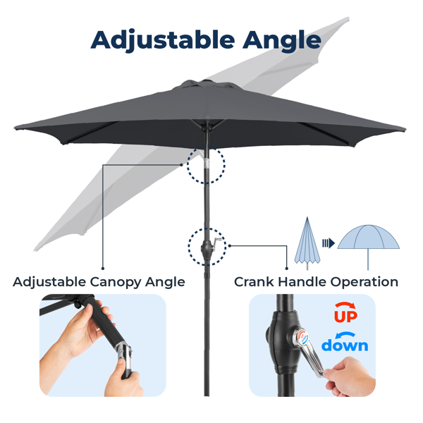 7.5FT 灰色 转向头 圆形 太阳伞 涤纶布 6铁伞骨 铁中柱-15