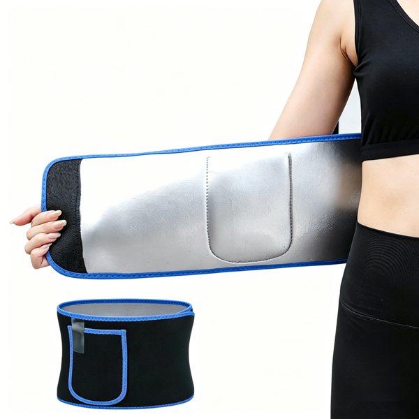 束腰带身体塑形带减重束腹带腰身训练带蓝-黑-银色带手机口袋 (物流仅支持发USPS，TK/TEMU仅自提) 各平台政策不同，链接已附相关资质，如无所需资质请勿上架-1