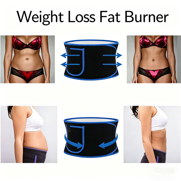 束腰带身体塑形带减重束腹带腰身训练带蓝-黑-银色带手机口袋 (物流仅支持发USPS，TK/TEMU仅自提) 各平台政策不同，链接已附相关资质，如无所需资质请勿上架-6