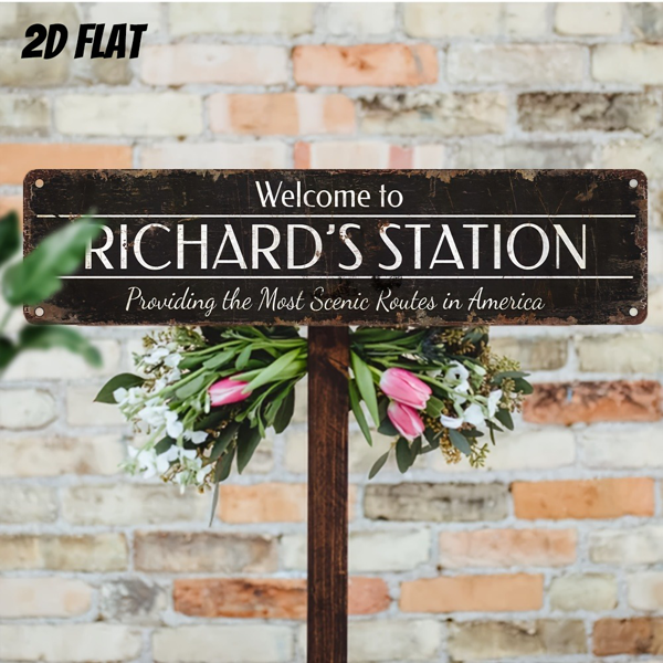 CIFbuy 复古铝制装饰标牌节日送礼家居墙面悬挂牌匾创意 2D 壁饰（TikTok、temu 下自提）-7