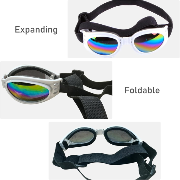 3副宠物狗护目镜 适合小型至中型犬用太阳镜白框(物流仅支持发USPS，TK/TEMU仅自提)(各平台政策不同，链接已附相关资质，如无所需资质请勿上架)-3