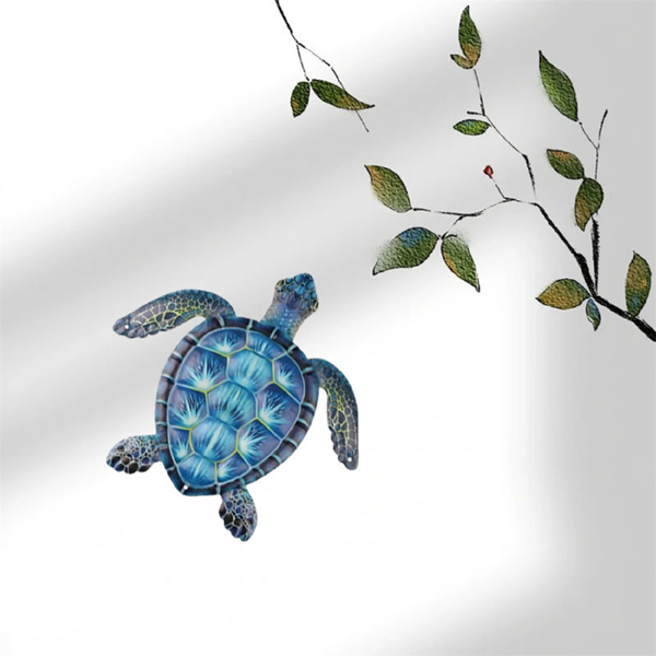 CIFbuy复古海龟金属墙壁艺术 海岸装饰适用于客厅卧室 航海主题室内外挂饰（TikTok、temu下自提）-9