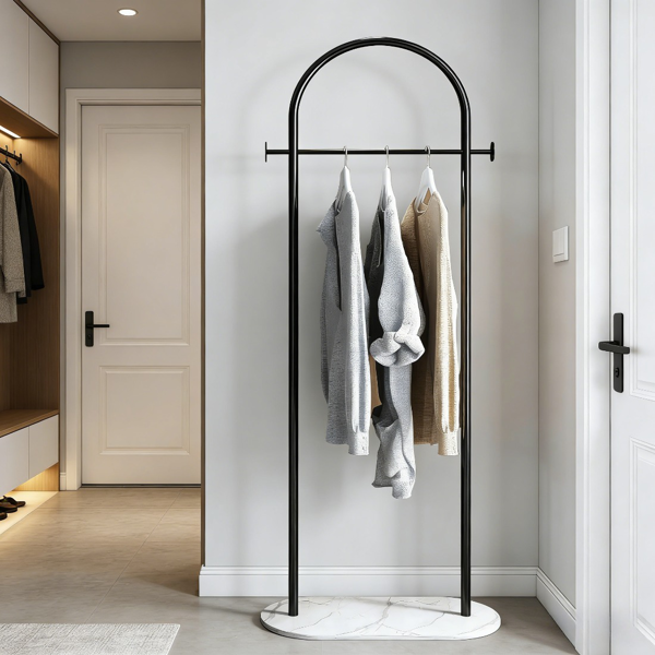 Clothing Rack, Golden Metal Freestanding Heavy Duty Clothes Rack with Marble Base, Multipurpose Garment Hanger for Bedroom, Hat, Scarf, Jacket-8