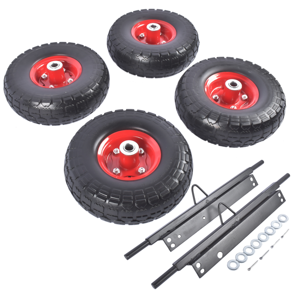 发电机车轮套件 Solid Never Flat Tires All-Terrain Wheel Kit Replacement for Honda EU3000is Generator-3