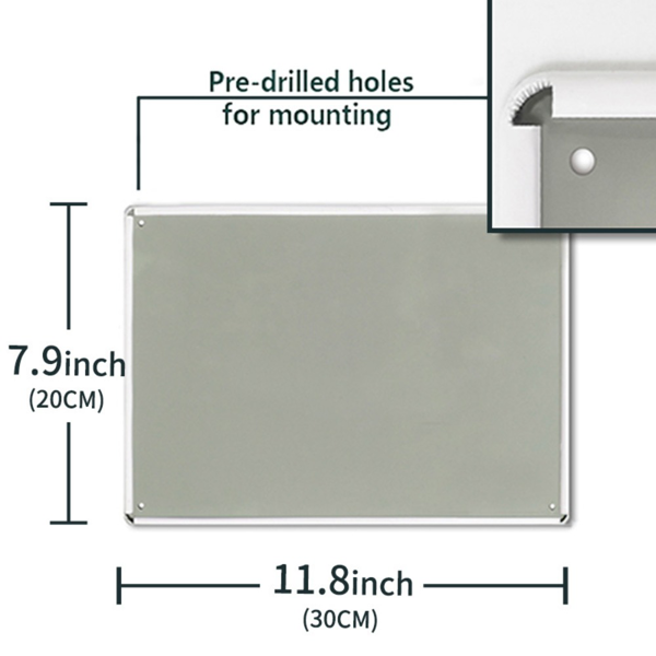 CIFbuy 复古金属锡牌小心青少年警示墙饰乡村风格装饰男人洞穴酒吧卧室酒馆适用节日装饰（TikTok、temu 下自提）-2