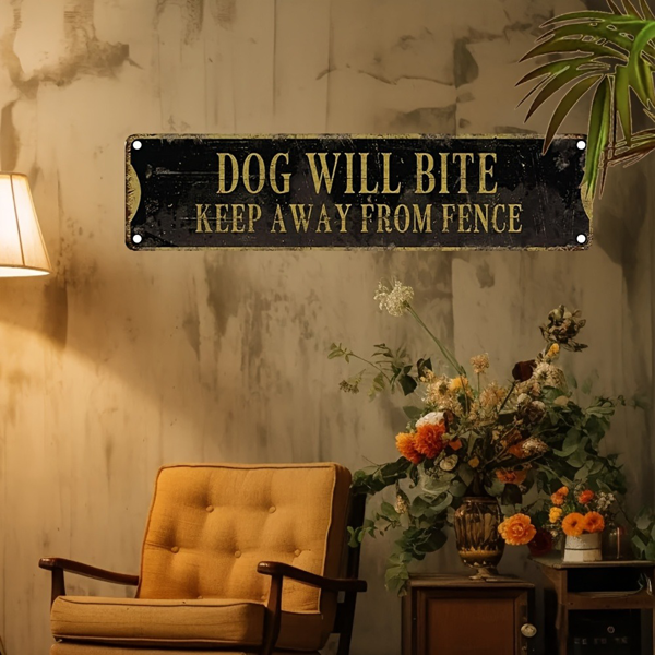 CIFbuy 复古铝制标牌狗主题花园酒吧家居墙面 2D 装饰挂牌（TikTok、temu 下自提）-4