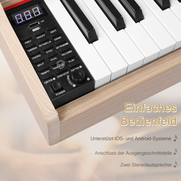 【AM不售卖】GDP-203 88键重锤键盘 嵌入式支架款 自然科技木 电钢琴 德法-4