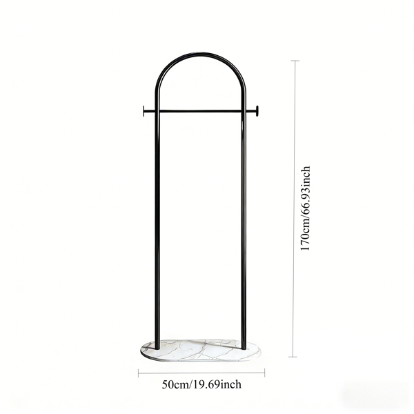 Clothing Rack, Golden Metal Freestanding Heavy Duty Clothes Rack with Marble Base, Multipurpose Garment Hanger for Bedroom, Hat, Scarf, Jacket-3