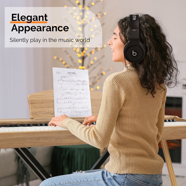 【AM不售卖】GDP-203 88键重锤键盘 嵌入式支架款 自然原木 电钢琴 美国-6