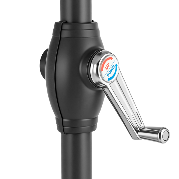 7.5FT 卡其色 转向头 圆形 太阳伞 涤纶布 6铁伞骨 铁中柱-8