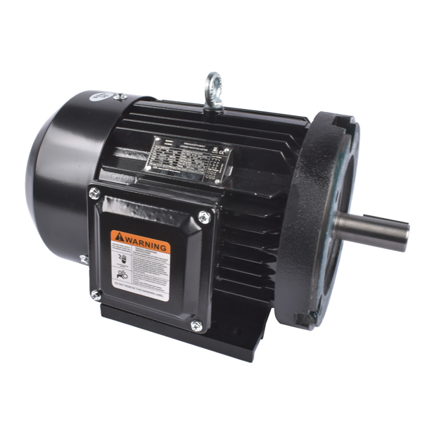 空气压缩机电机 5HP 3 Phase Electric Motor C-Face 1480/1770 RPM 184TC TEFC 230/460V Black-2