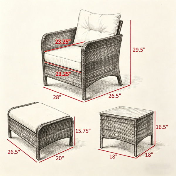 户外花园沙发套装 /藤编沙发-5