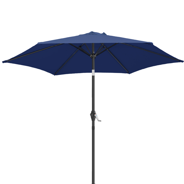 7.5FT 海军蓝 转向头 圆形 太阳伞 涤纶布 6铁伞骨 铁中柱-7
